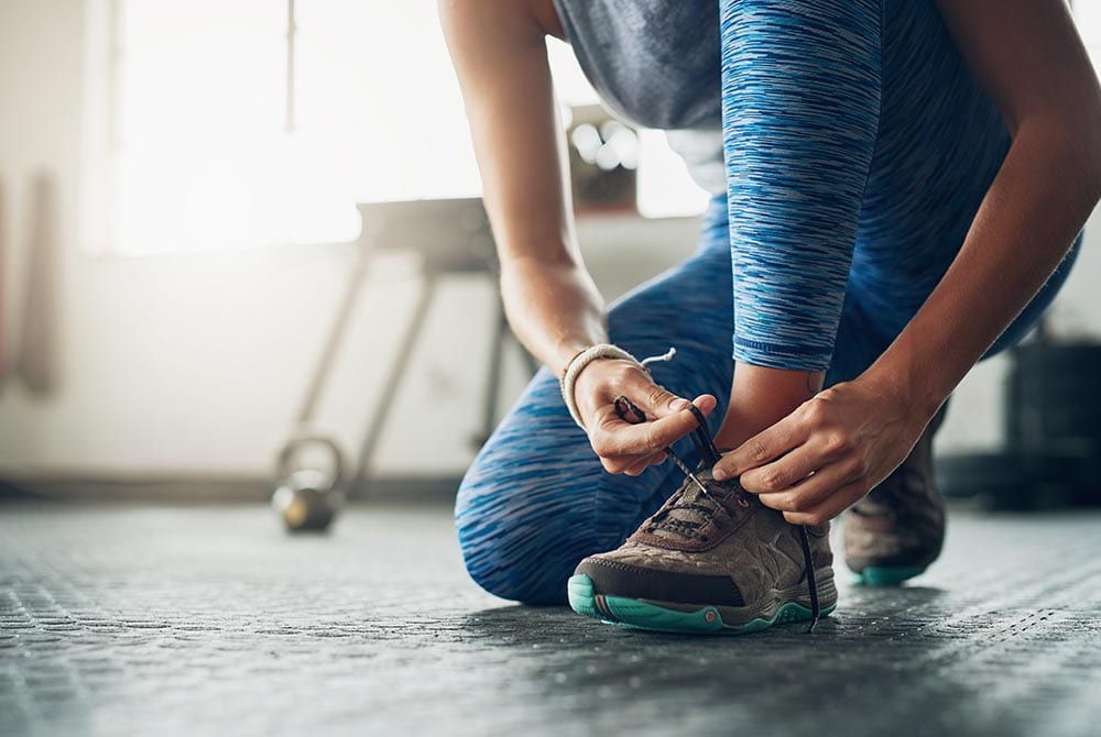 Runner with athlete’s foot