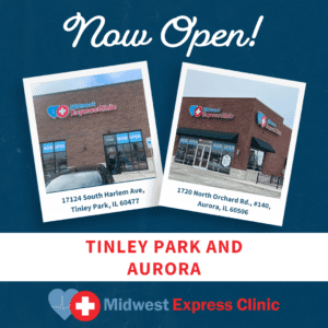 Midwest Express Clinic is Now Open in Aurora and Tinley Park on Harlem Avenue, Illinois!