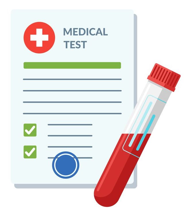 Blood test tube container illustration